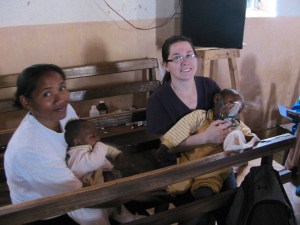 Lydia giving a breathing treatment
